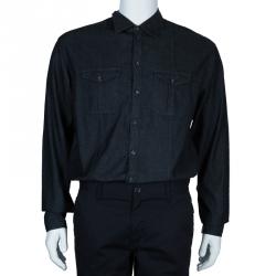 مملوكة مسبقًا Armani Collezioni Men's Grey Shirt L