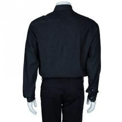 مملوكة مسبقًا Armani Collezioni Men's Grey Shirt L