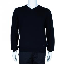 Armani Collezioni Men's Black Knit Jumper S