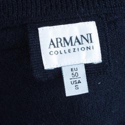 Armani Collezioni Men's Black Knit Jumper S