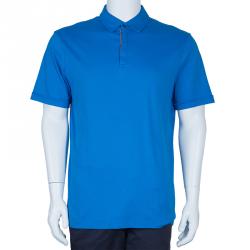 Pre Owned Armani Collezioni Men's Blue Polo Shirt XXL