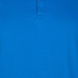 Pre Owned Armani Collezioni Men's Blue Polo Shirt XXL