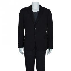 Pre Owned Armani Collezioni Men's Black Blazer XL