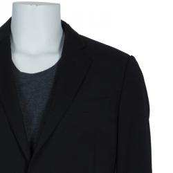 Pre Owned Armani Collezioni Men's Black Blazer XL