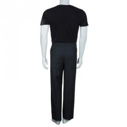 Pre Owned Armani Collezioni  Grey Striped Trousers XXL