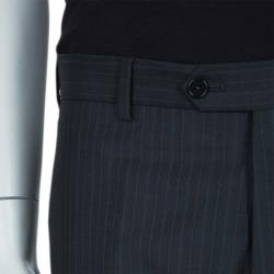 Pre Owned Armani Collezioni  Grey Striped Trousers XXL