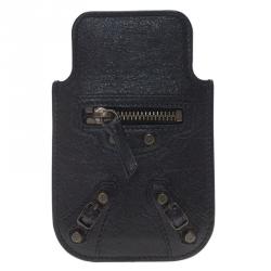 Pre Owned Balenciaga Black Leather iPhone 5/5S Case