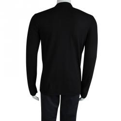 Pre Owned Balenciaga Paris Black Crew Neck Sweater L