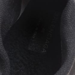 Pre Owned Balenciaga Black Knit Fabric Speed Trainer Sneakers Size 46