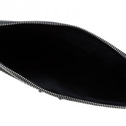 Balenciaga Black Leather Medium Clip L Clutch