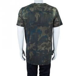 Pre Owned Balmain Mens Camouflage T-Shirt L