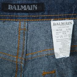 Pre Owned Balmain Men's Blue Denim Jeans M