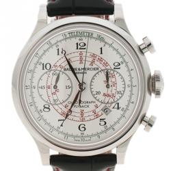 Baume & Mercier White Stainless Steel UAE Limited Edition Capeland 10096 Men's Wristwatch 44MM