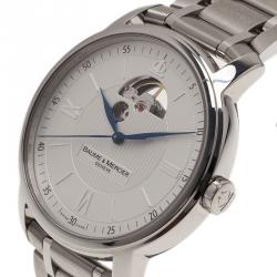 Pre Owned Baume & Mercier Silver Stainless Steel Classima Executives Men's Wristwatch 42MM