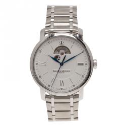 Pre Owned Baume & Mercier Silver Stainless Steel Classima Executives Men's Wristwatch 42MM