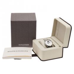 Pre Owned Baume & Mercier Silver Stainless Steel Classima Executives Men's Wristwatch 42MM