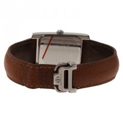 Pre Owned Baume & Mercier White Stainless Steel Hampton Men's Wristwatch 25MM