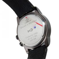 Pre Owned Baume & Mercier Black Stainless Steel Formula S Men's Wristwatch 34MM