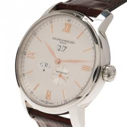 Pre Owned Baume and Mercier Silver Stainless Steel Classima Limited Edition Men's Wristwatch 42MM