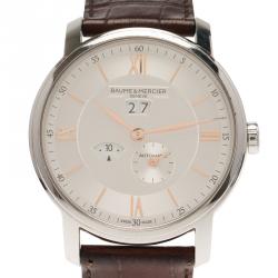 Pre Owned Baume and Mercier Silver Stainless Steel Classima Limited Edition Men's Wristwatch 42MM