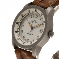 Pre Owned Baume & Mercier White Stainless Steel Formula 1 Men's Wristwatch 33MM