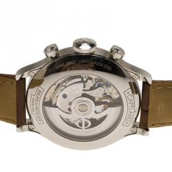 Pre Owned Baume and Mercier Black Stainless Steel Capeland Flyback Chronograph Men's Wristwatch 42MM