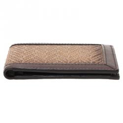 Pre Owned Berluti Brown Woven Leather Bifold Wallet