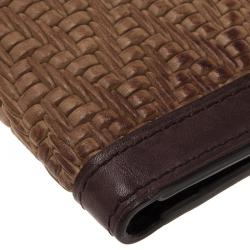 Pre Owned Berluti Brown Woven Leather Bifold Wallet