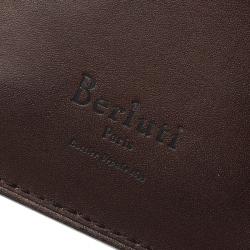 Pre Owned Berluti Brown Woven Leather Bifold Wallet