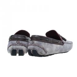 Berluti Grey Shaded Suede Loafers Size 43.5 