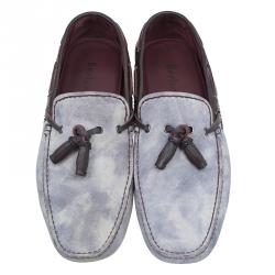 Berluti Grey Shaded Suede Loafers Size 43.5 