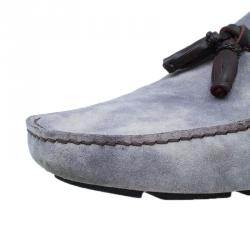 Berluti Grey Shaded Suede Loafers Size 43.5 