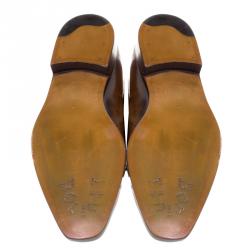 Berluti Brown Leather Alessandro Lace Up Oxfords Size 41