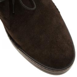 Berluti Brown Suede Lace Up Boots Size 42.5