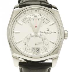 Bernhard H Mayer White Stainless Steel La Rétrograde Explorer Men's Wristwatch 42MM