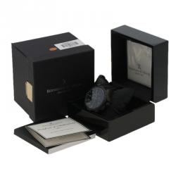 Bernhard H Mayer Black Stainless Steel Victor Chronograph Men's Wristwatch 50MM