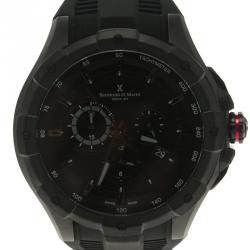 Bernhard H Mayer Black Stainless Steel Victor Chronograph Men's Wristwatch 50MM