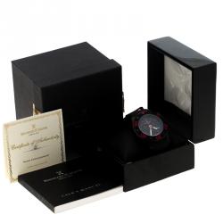 Bernhard H Mayer Black & Red Hugo Chronograph Men's Wristwatch 48M