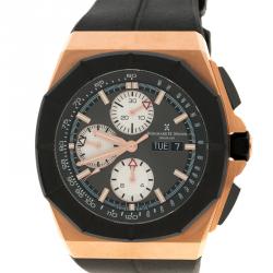 Pre Owned Bernhard H Mayer Grey Stainless Steel Exemplar - Rose Gold Limited Edition Men's Wristwatch 46MM