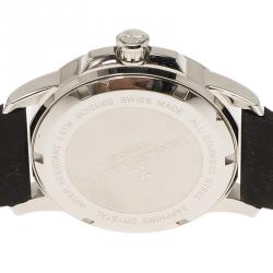 Bernhard H Mayer Blue Stainless Steel Black Silicone Drift Men's Wristwatch 44MM