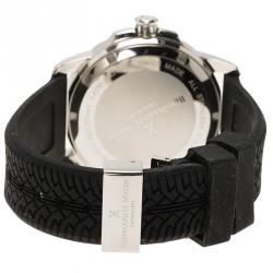 Bernhard H Mayer Blue Stainless Steel Black Silicone Drift Men's Wristwatch 44MM
