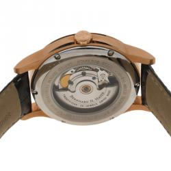 Pre Owned Bernhard H Mayer Black Stainless Steel Rose Gold PVD Plated Chronos-Rose Gold Limited Edition Men's Wristwatch 42MM