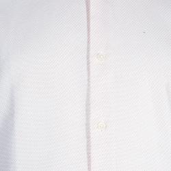 Pre Owned Boss By Hugo Boss Men's Pink Fitted Shirt L