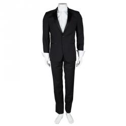 Boss by Hugo Boss Super 100 Black Wool Slim Fit Tuxedo Suit S