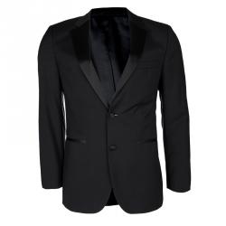 Boss by Hugo Boss Super 100 Black Wool Slim Fit Tuxedo Suit S
