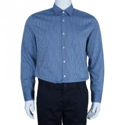 مملوكة مسبقًا BOSS By Hugo Boss Pinstripe Formal Shirt L