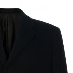 Pre Owned Boss By Hugo Boss Men's Black Daniels Cashmere Wool Long Coat L