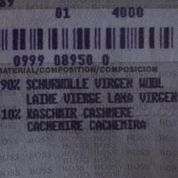 Pre Owned Boss By Hugo Boss Men's Black Daniels Cashmere Wool Long Coat L