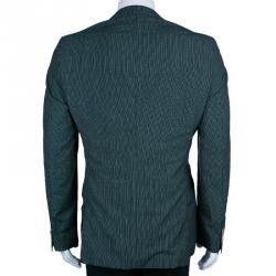 Pre Owned Boss By Hugo Boss Men's Emerald Green Checked Blazer M