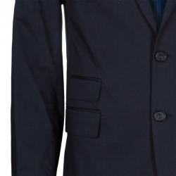 Pre Owned Boss By Hugo Boss Men's Black Cotton Blazer L